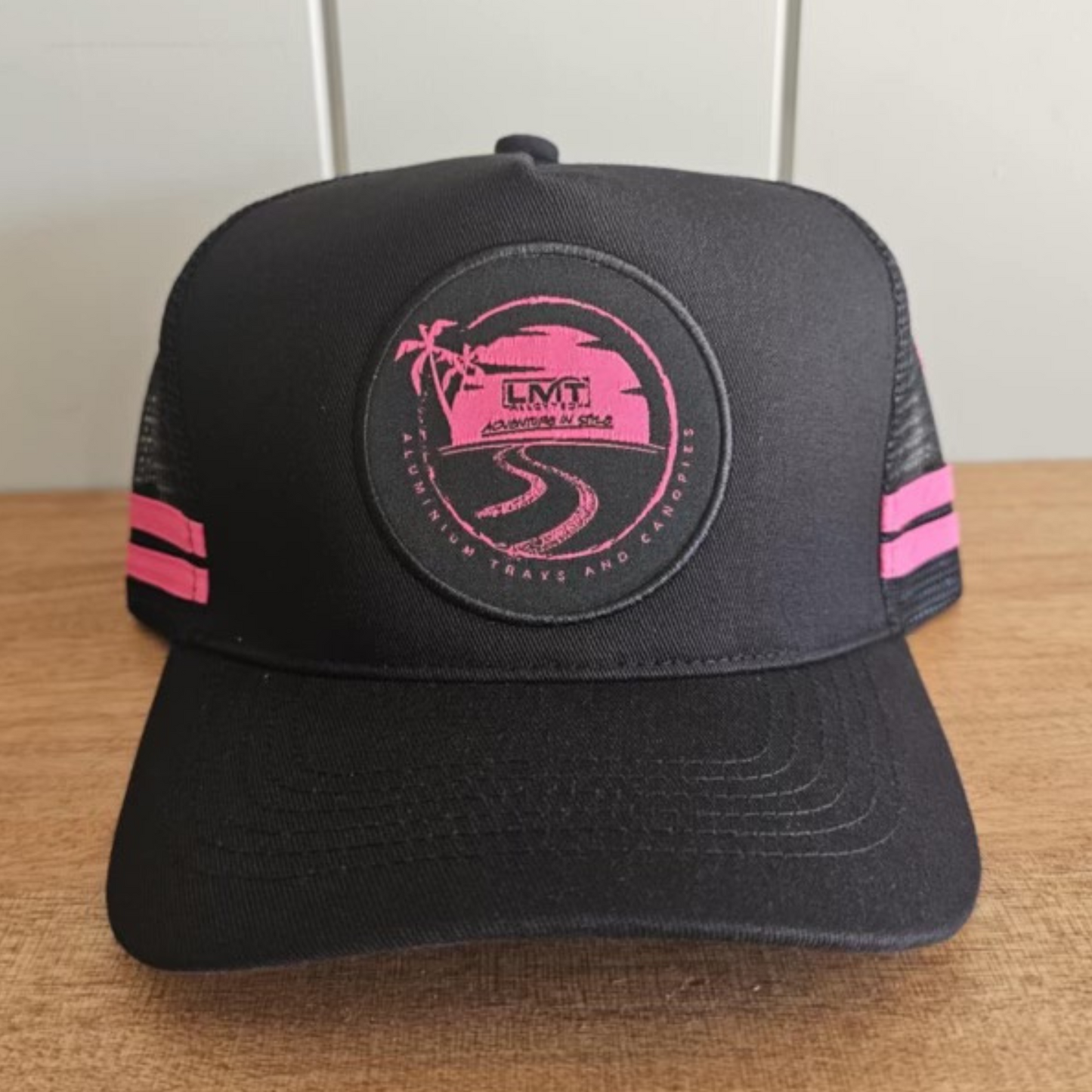 LMT Adventure in Style Trucker Hat – Black & Pink