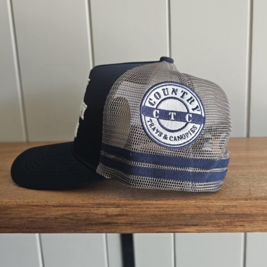 Built Country Tough Trucker Hat – Navy & Mesh